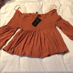 Burnt orange crop top
